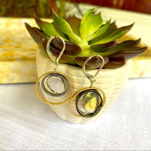 Gold and silver earrings